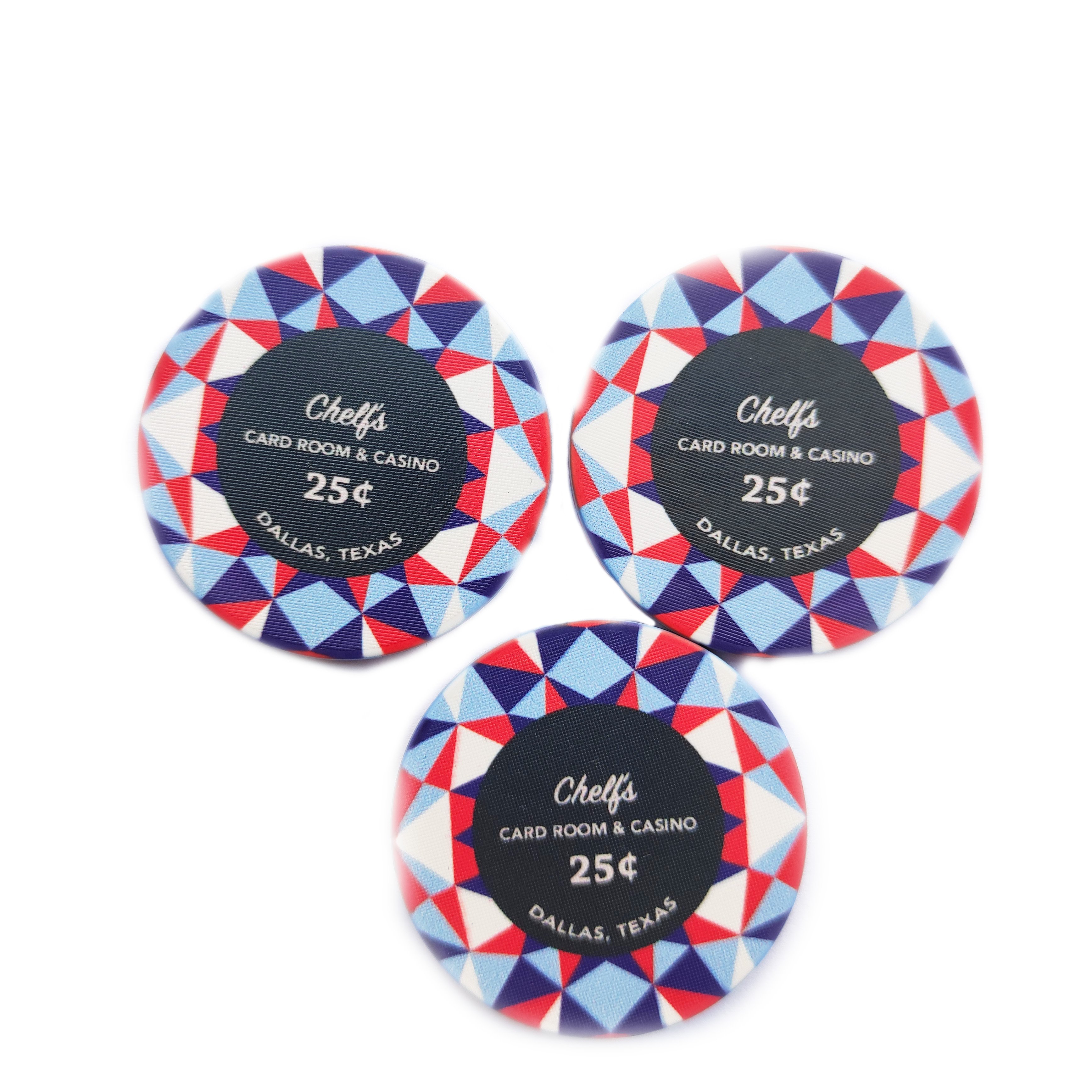 10g Personalised custom ceramic poker chips with colorful design