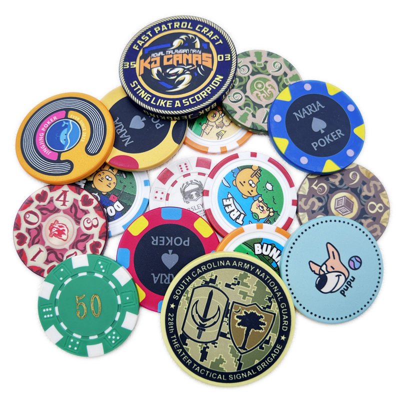 Free Design 39Mm 43Mm 50Mm 55Mm Uv Poker Chip Numbers Abs Round Blank Texas Wpt Ceramic Poker Chips Custom
