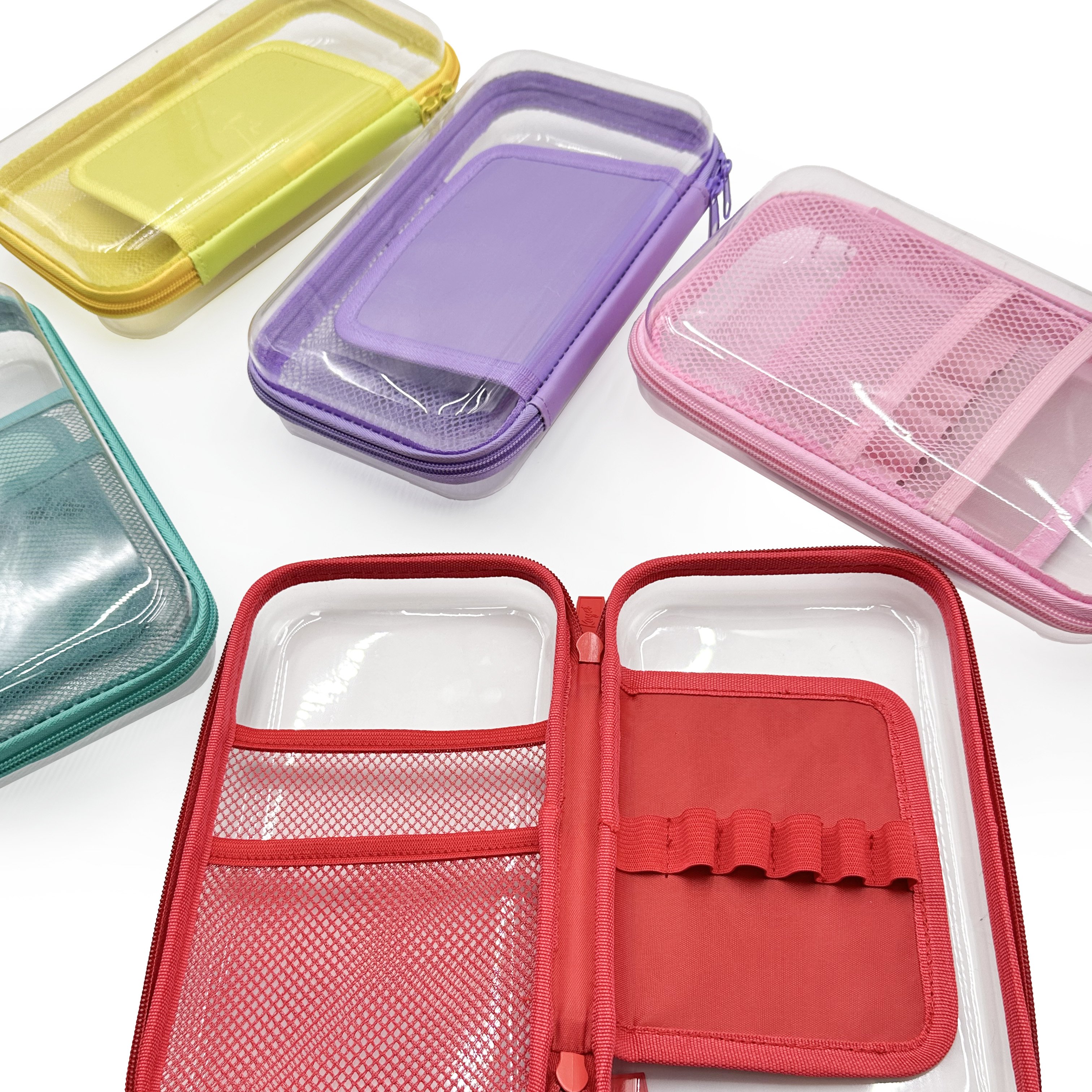 High capacity transparent pencil case for school office Simple pencil case waterproof moisture-proof zipper