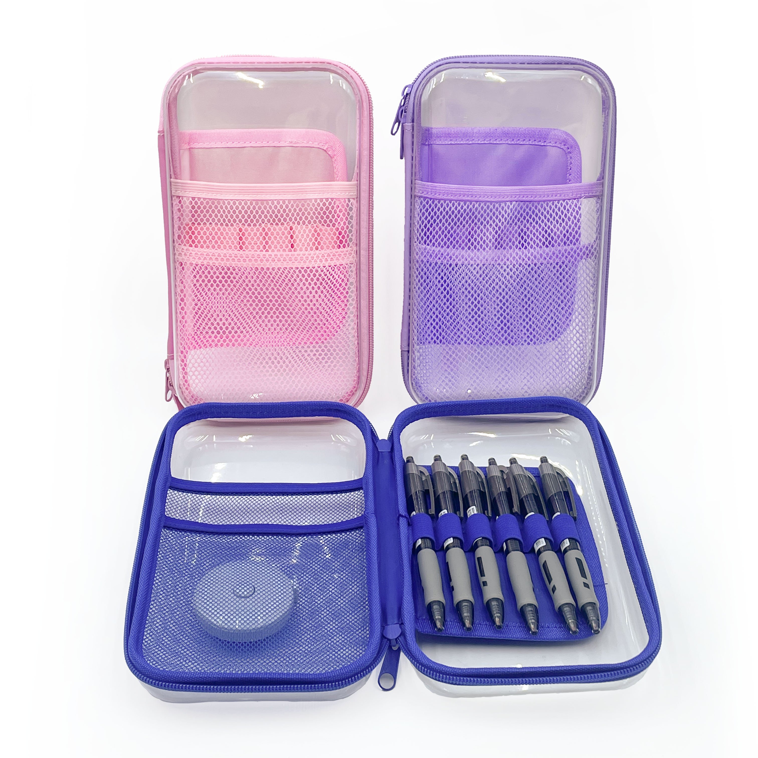 High capacity transparent pencil case for school office Simple pencil case waterproof moisture-proof zipper