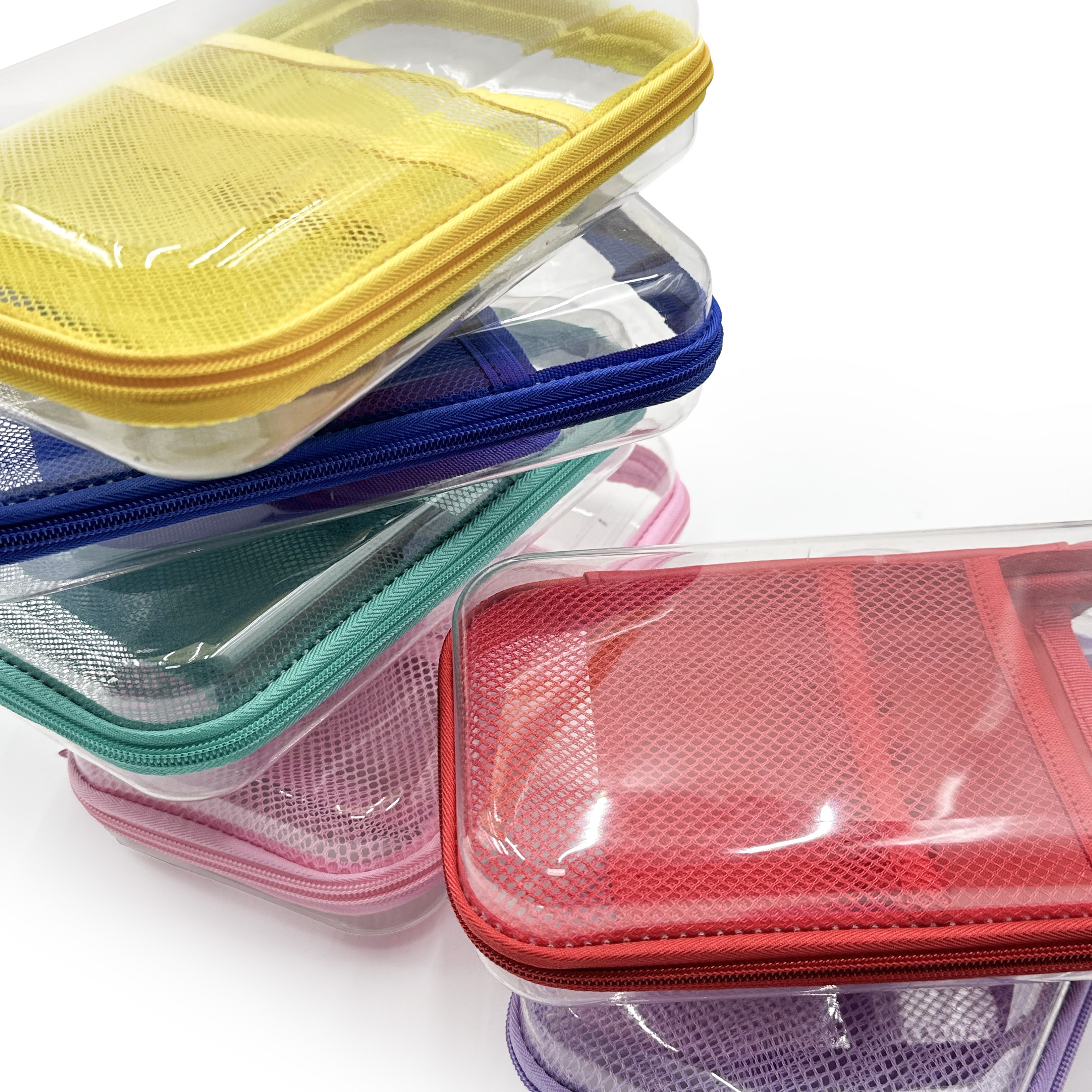 High capacity transparent pencil case for school office Simple pencil case waterproof moisture-proof zipper