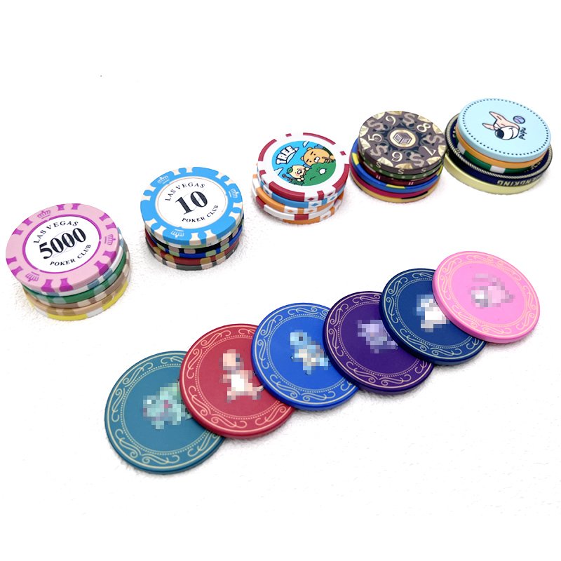 Free Design Sample Various Colors 10G 39Mm Ceramic Poker Chips Customised Vustom Poker Set Chips