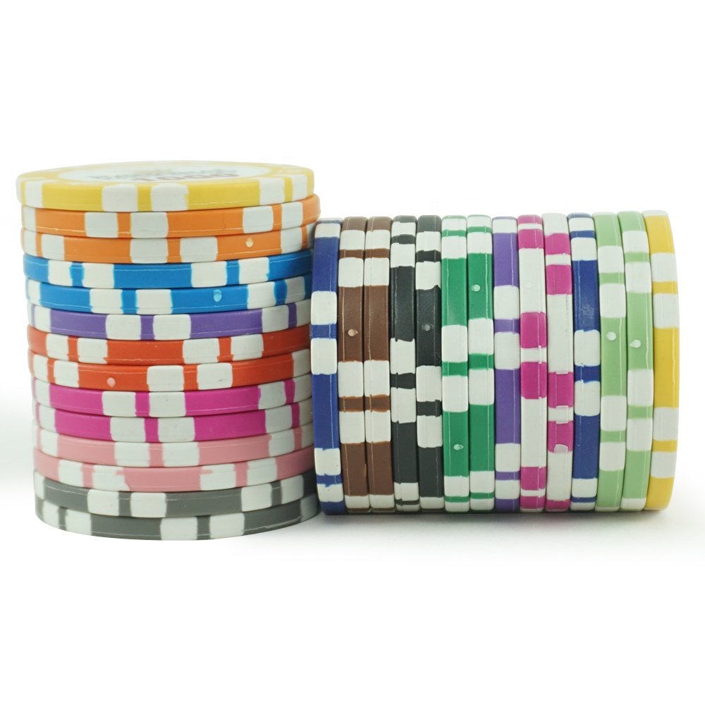 Poker Chips 14g With Various Designs and Colors Premium Two-tone Poker Clay Material Chip Set Wholesale