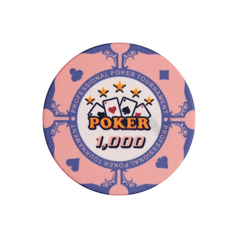 YH Big Discount New Arrival Mix Color 39mm Ceramics Poker Chips Gaming EPT Poker Chips Set With Aluminum Box