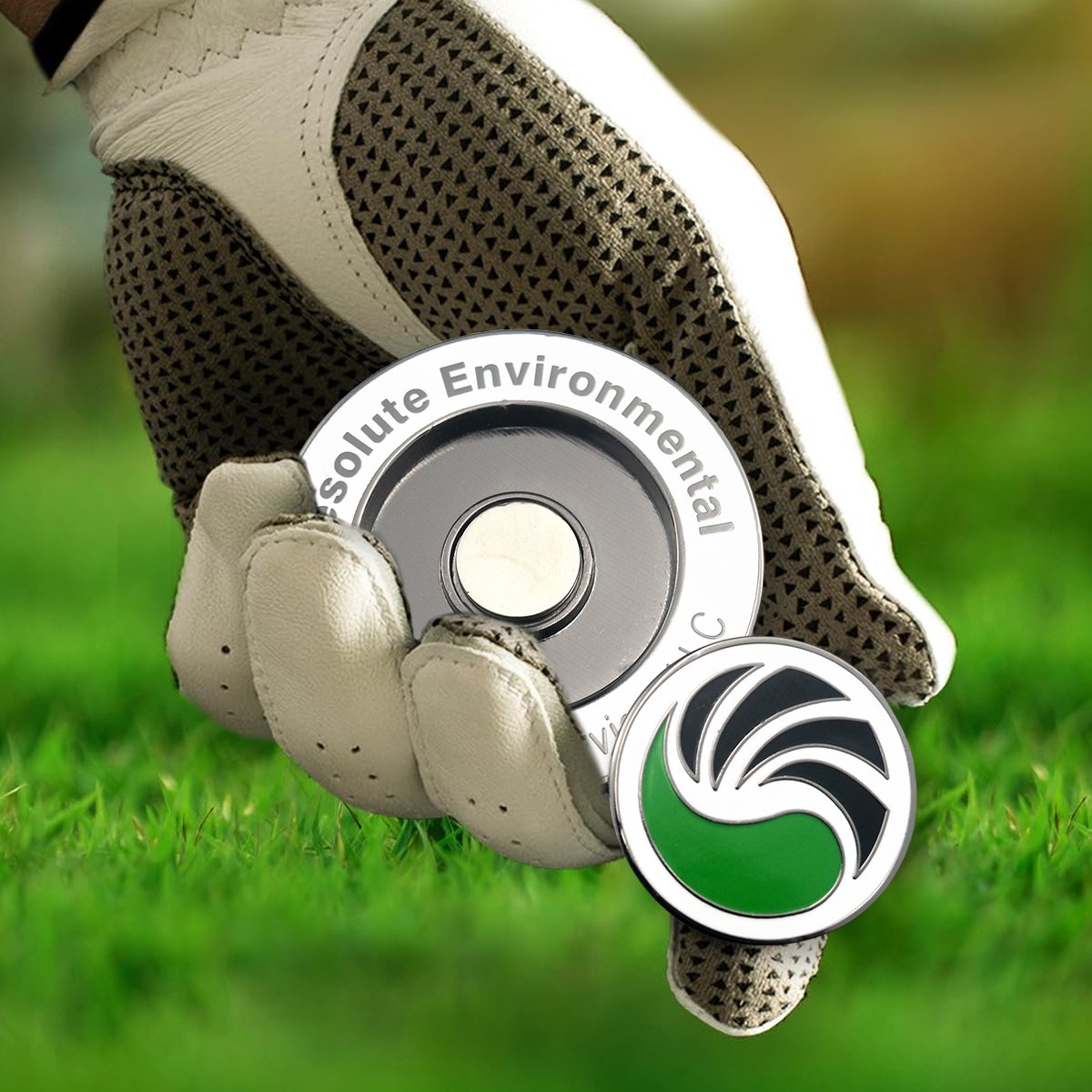 Metal Poker Chip challenge coin golf ball marker with Scorecard