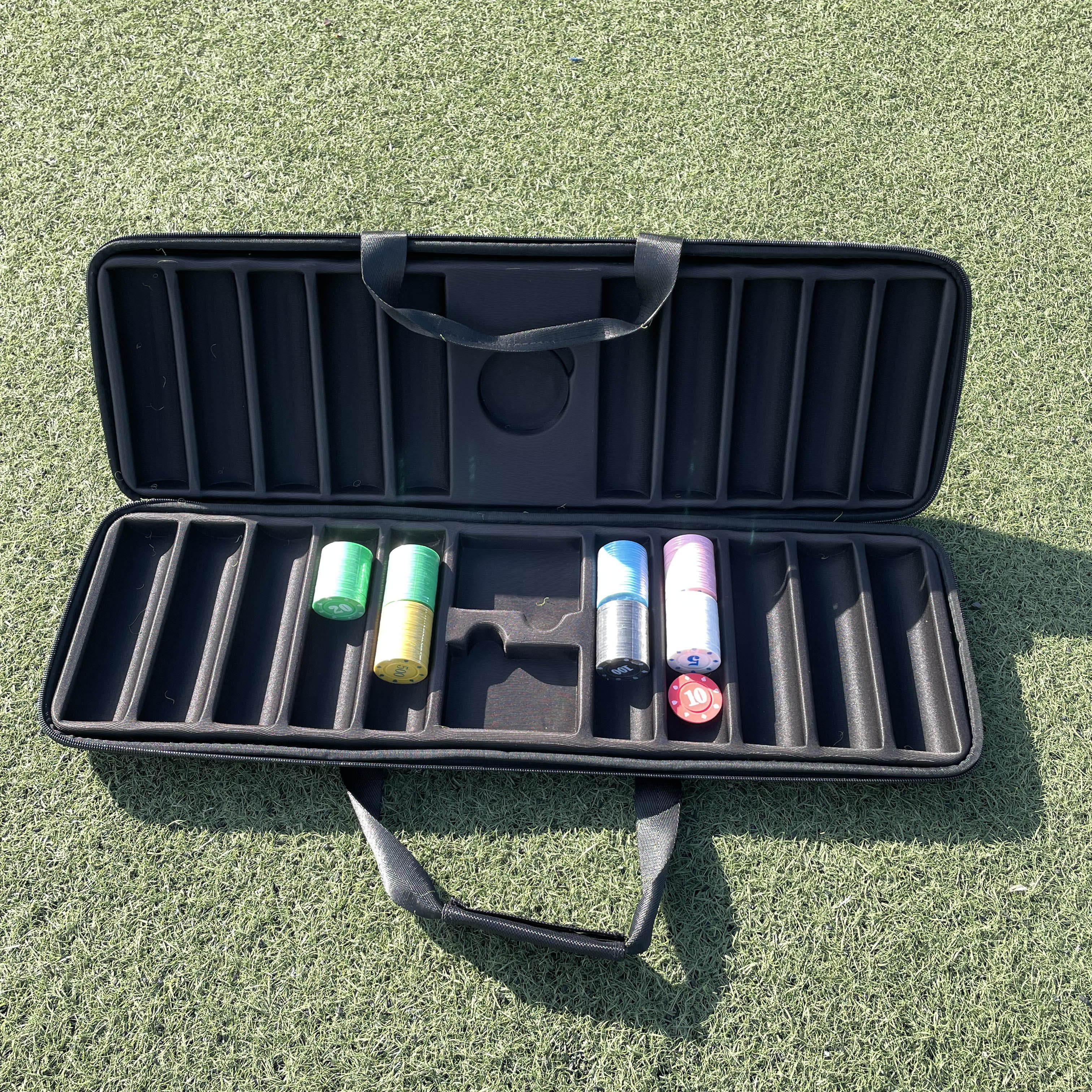 Manufacturers Custom Eva 500pcs Poker Chips Tray Set Storage Box Case Bag