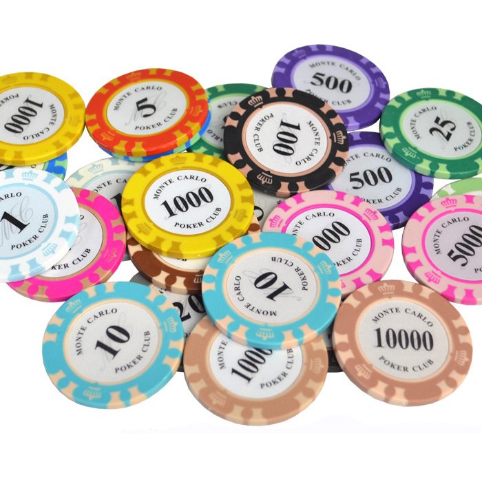 Custom poker chips set gambling poker chip products with case for casino