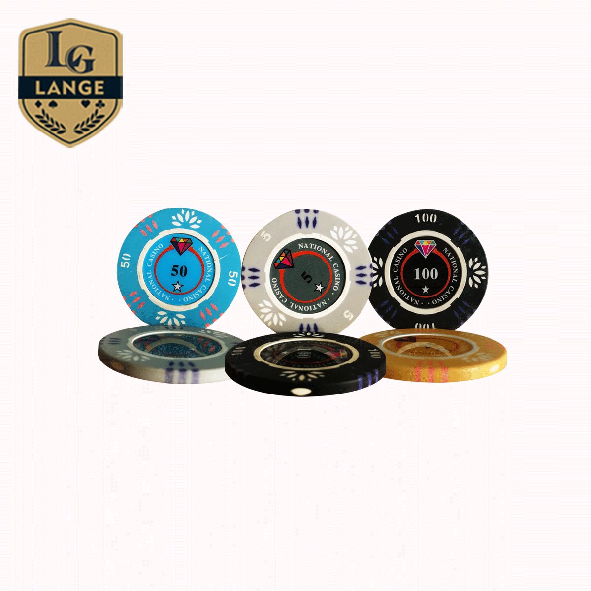 14 gram Gaming Magnetische Poker Chip Custom Infrared Ray Majestic Poker Chips