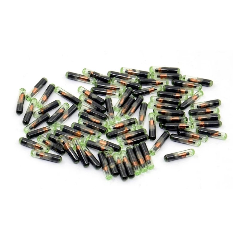 A2AUTOKEYS 500/200/100/50/10/5 PCS Car Key Glass Transponder ID48 ID 48 Chip T6 Crypto Unlocked Chip