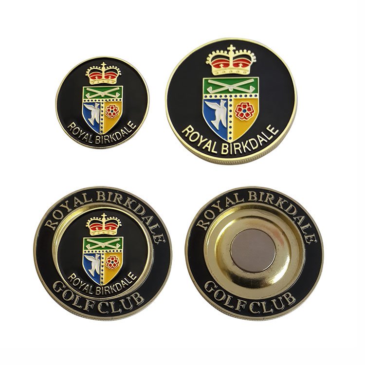Manufacturer Golf Accessories Custom Metal with Magnet Golf Ball Marker