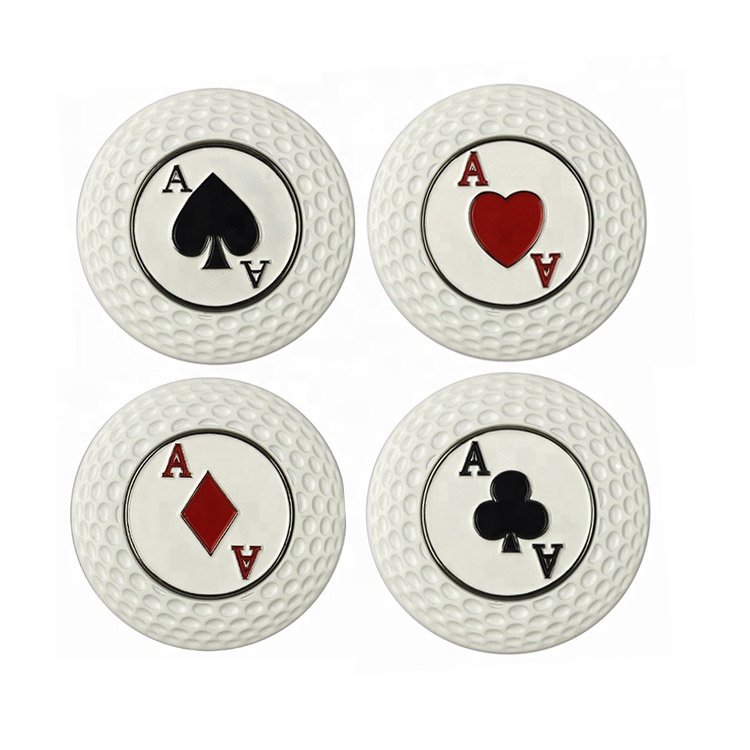 Manufacturer Golf Accessories Custom Metal with Magnet Golf Ball Marker