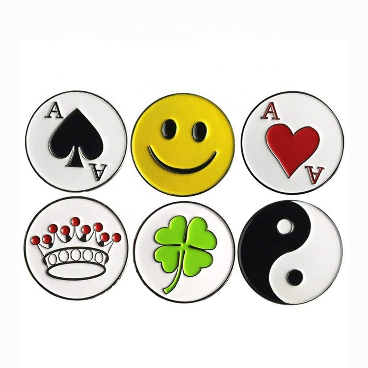 Manufacturer Golf Accessories Custom Metal with Magnet Golf Ball Marker