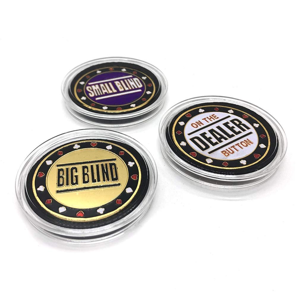 Metal Poker Dealer Chips Blind Texas Casino Dealer Game