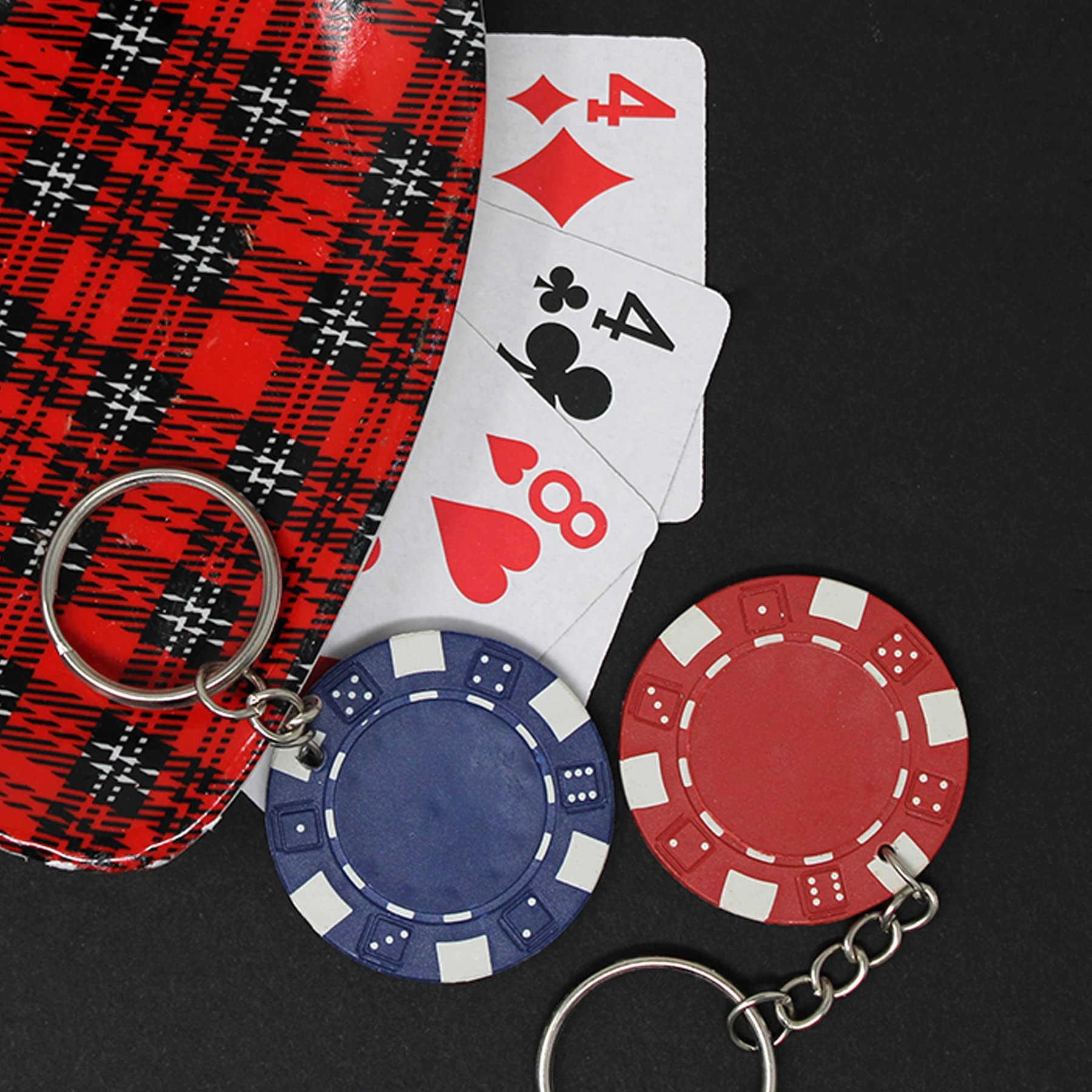 Game Night Keychains Las Vegas Souvenirs Poker Party Casino Token Poker Chips