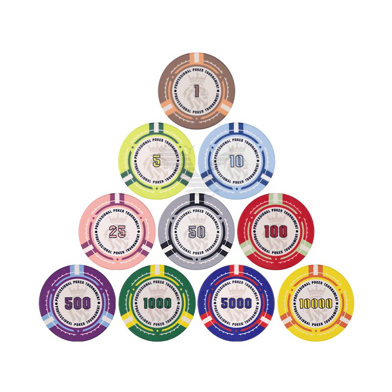 YH 39mm New Arrival Mix Color Ceramics Poker Chips Full Customized Texas Tournament Poker Chips Set For Sale