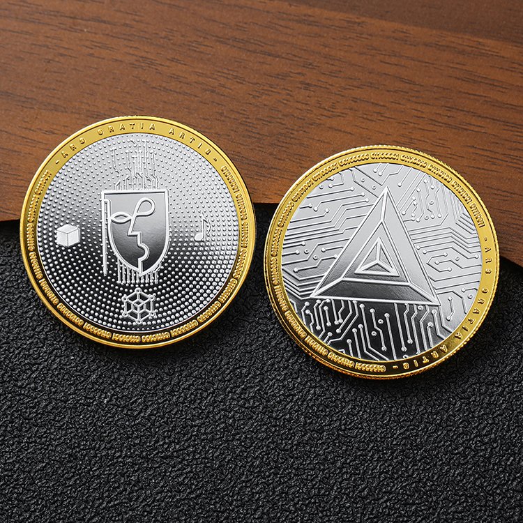 Design Your Own Logo Custom Coin Metal Zinc Alloy Gold Sliver Coin Collection Enamel Poker Chips Coin Games with Packing Box