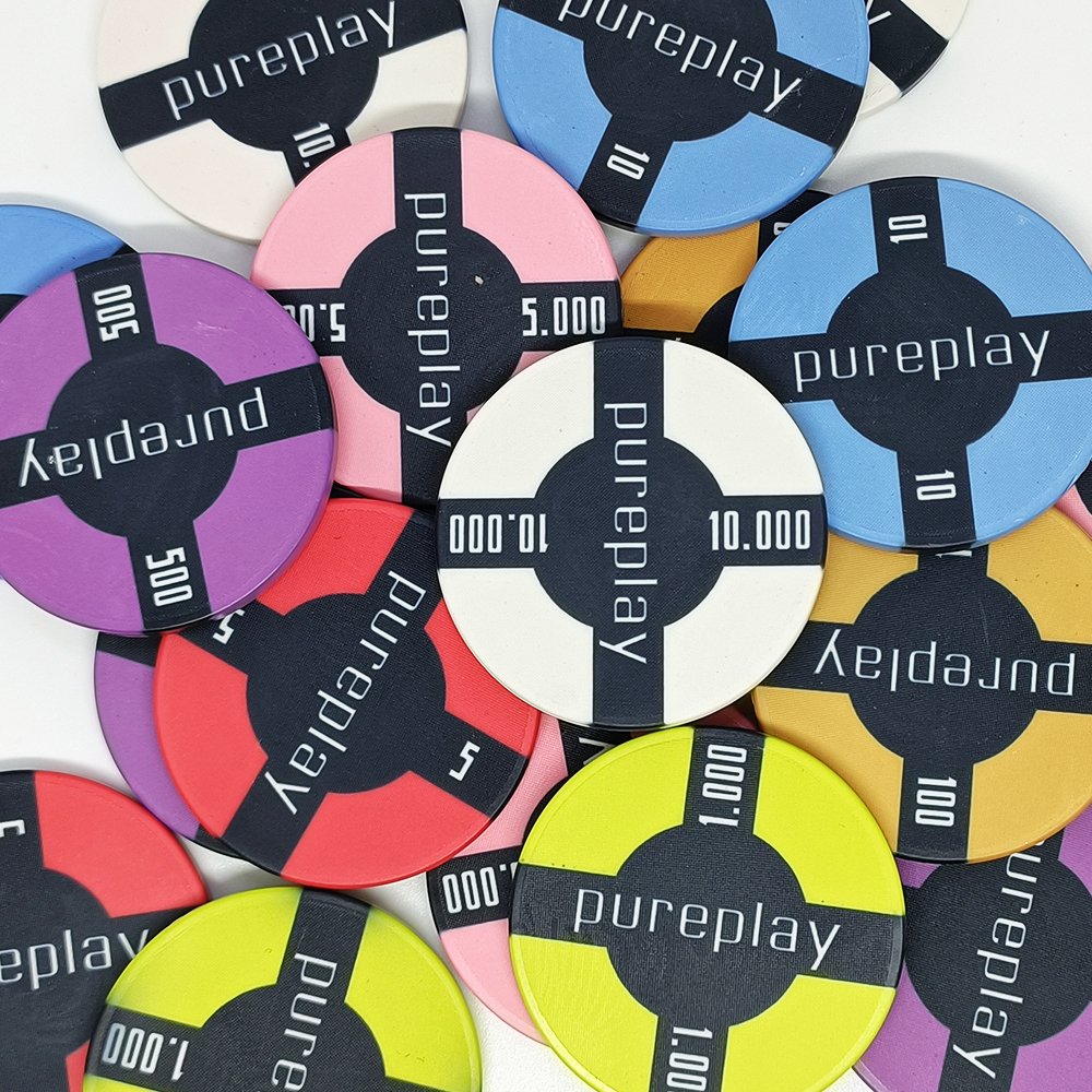 Fully customisable EPT Professional Ceramic Material Poker Chips 10g and 40MM poker chips with customises design colour and logo