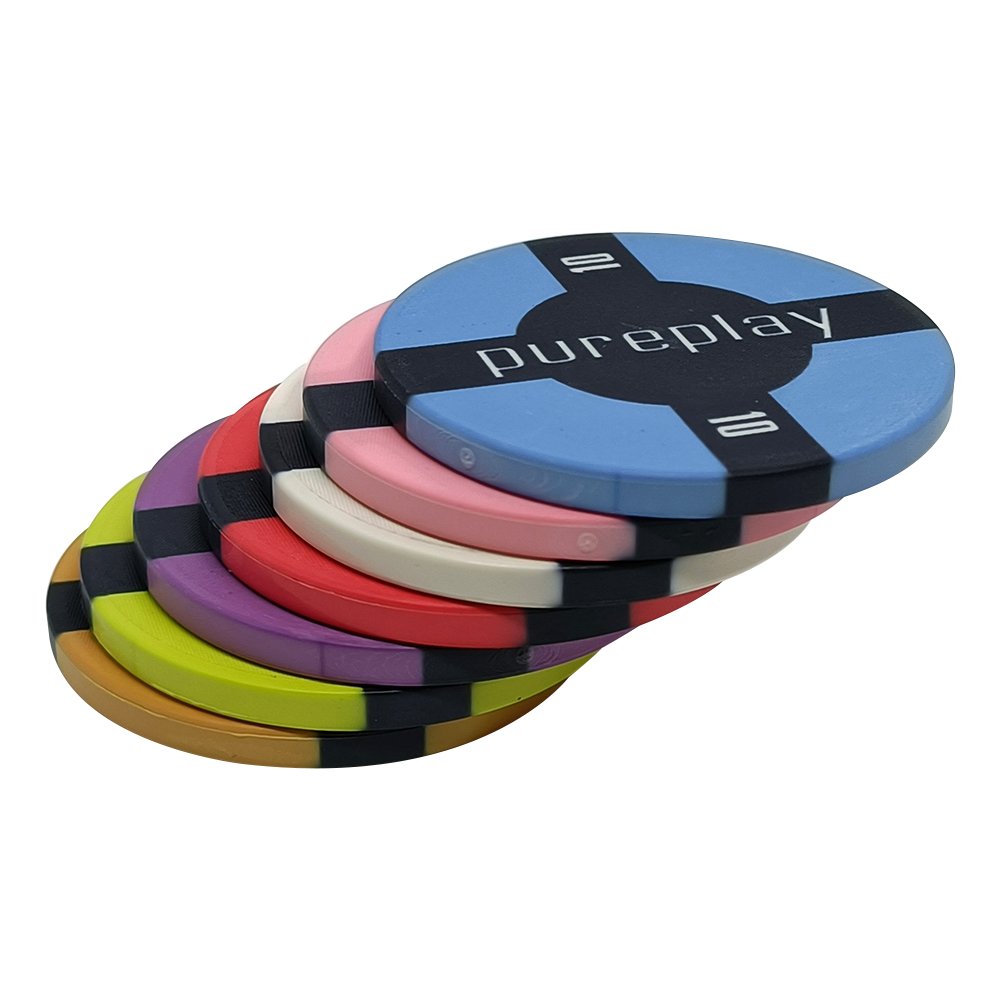 Fully customisable EPT Professional Ceramic Material Poker Chips 10g and 40MM poker chips with customises design colour and logo