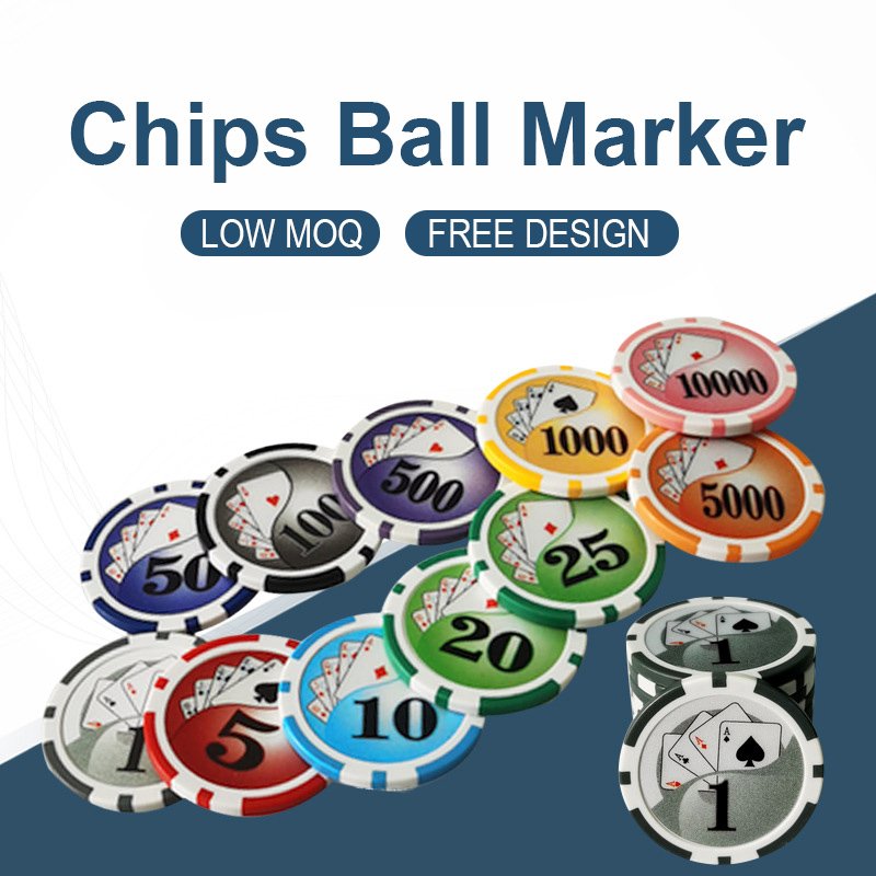 Wholesale 40MM Custom Logo Plastic Magnetic Poker Chip Golf Ball Marker With Magnet Marker