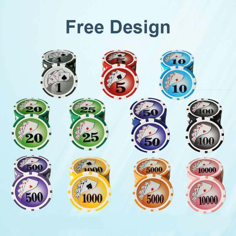 Wholesale 40MM Custom Logo Plastic Magnetic Poker Chip Golf Ball Marker With Magnet Marker