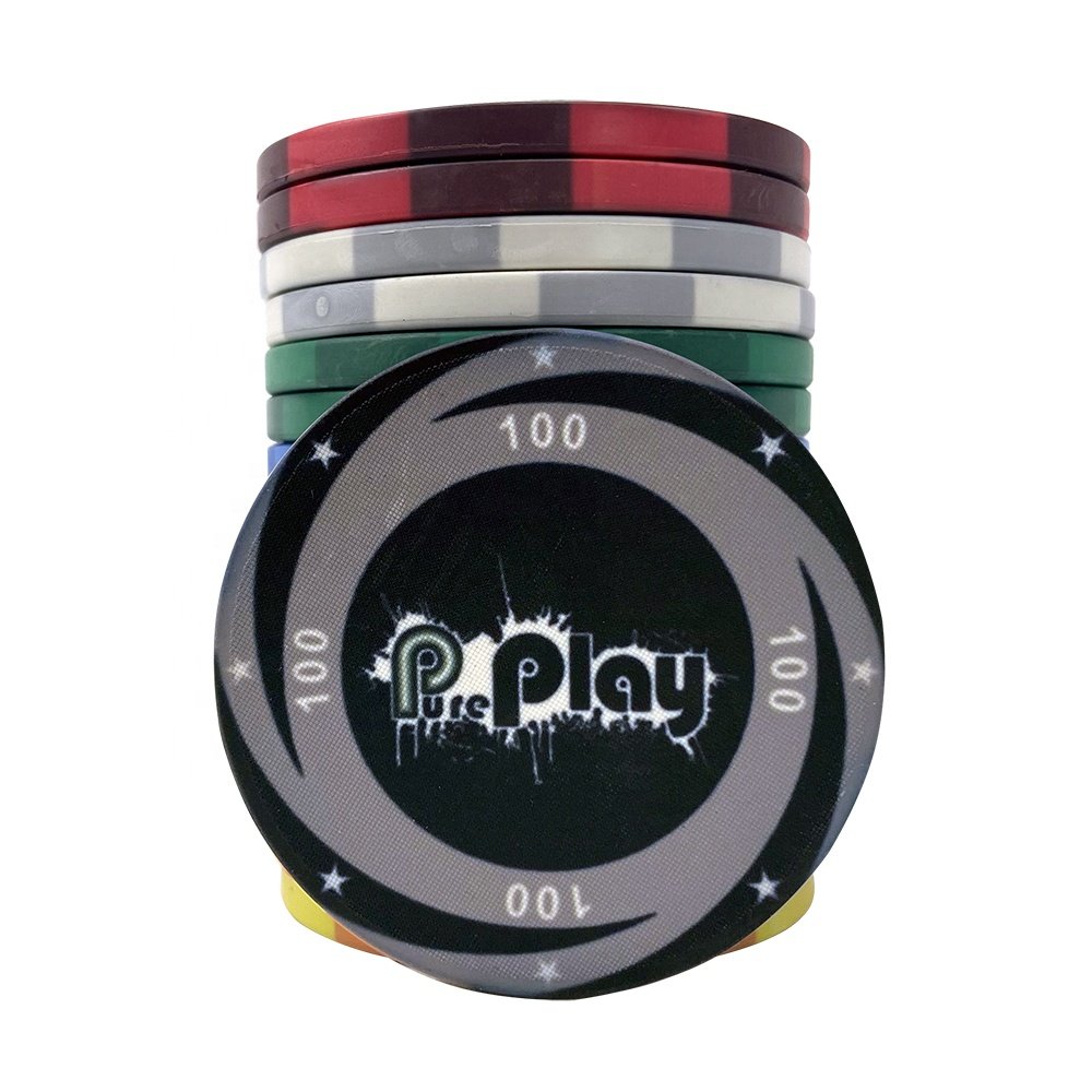 Top quality ceramic custom poker chips 10g ept 39mm round chips with best price from chinese factory for casino gambling game