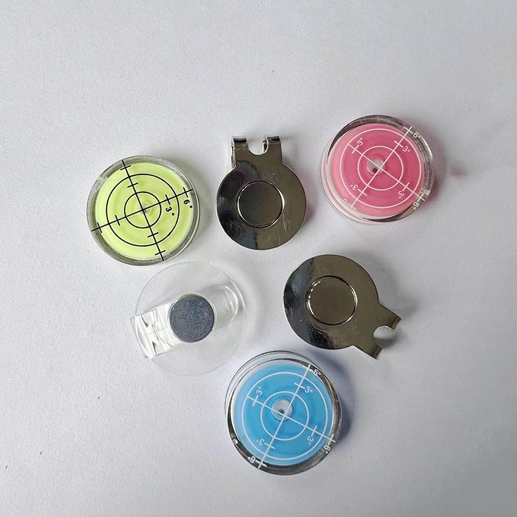 Golf Putting Aid Green Reader Magnetic Iron Golf Sports Poker Chip Ball Markers And Hat Clips Custom Golf Ball Marker