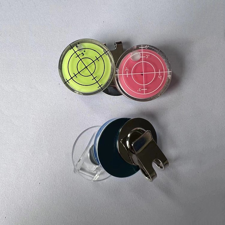 Golf Putting Aid Green Reader Magnetic Iron Golf Sports Poker Chip Ball Markers And Hat Clips Custom Golf Ball Marker