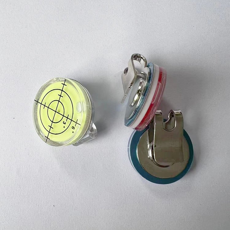 Golf Putting Aid Green Reader Magnetic Iron Golf Sports Poker Chip Ball Markers And Hat Clips Custom Golf Ball Marker