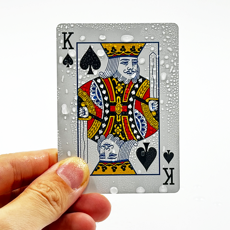 Free Sample Custom Design 100% PVC Plastic Waterproof Playing Cards Casino Classic Advertise Poker Playing Cards