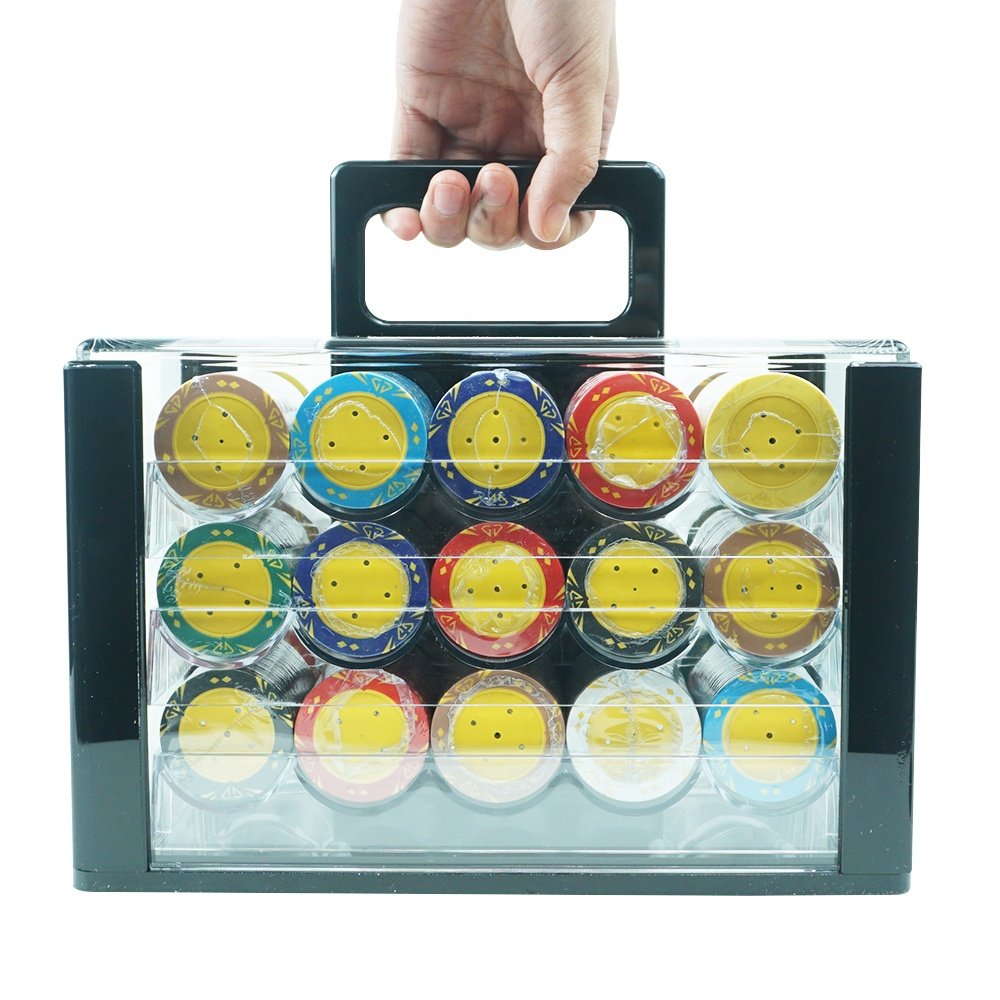 Casino Carry 600pcs Custom Poker Chips Acrylic Tray Case For Poker Chip Factory