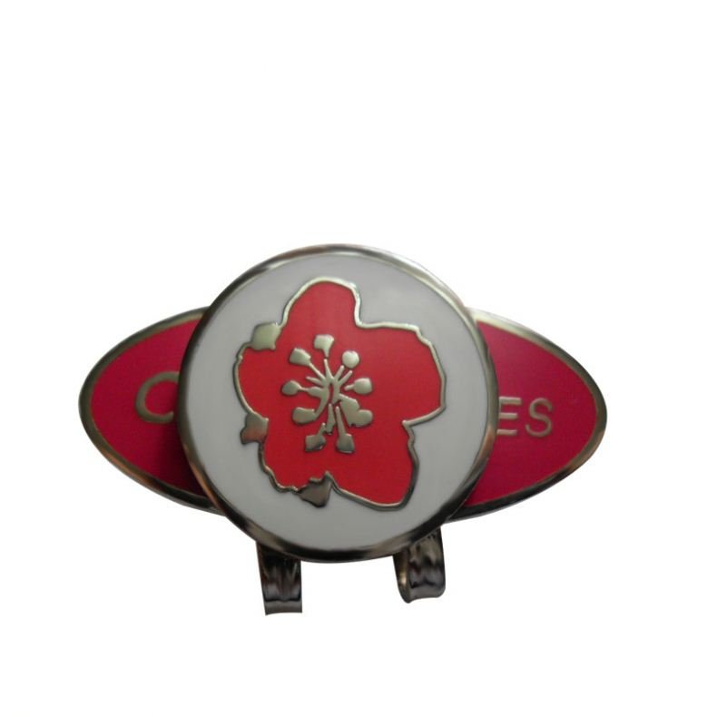 Customized Cast Metal Magnetic Poker Chip Golf Ball Marker with Sundial Yardage Grid