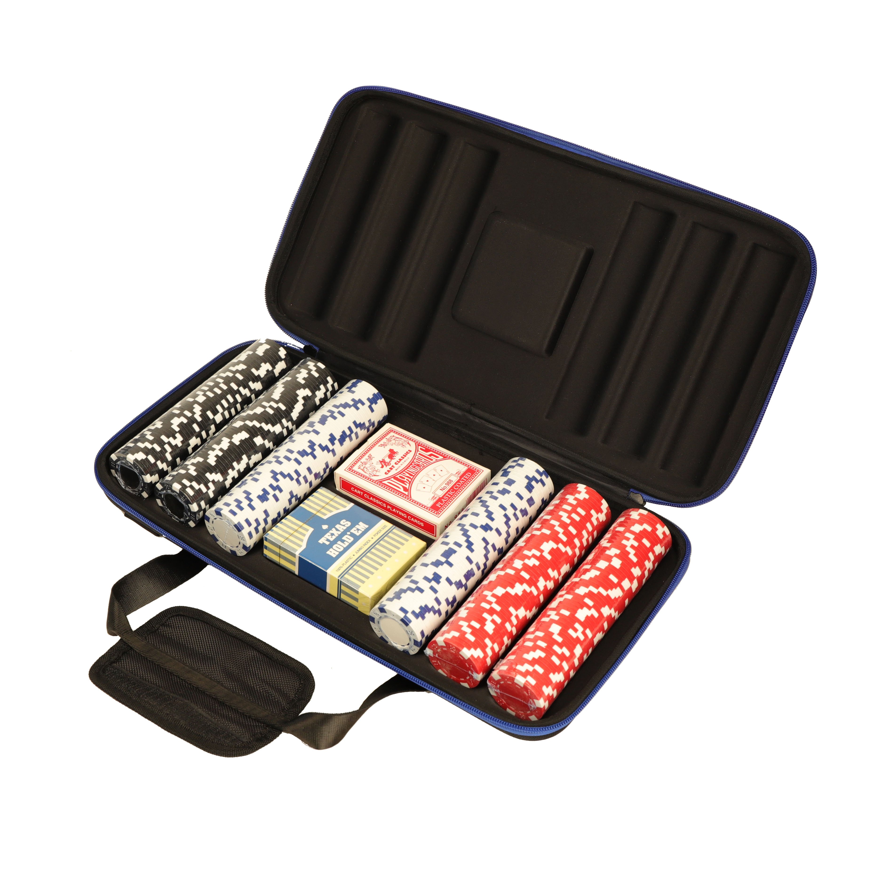 Custom EVA Empty Ept 300pcs Chips Poker Sets with Case Tray