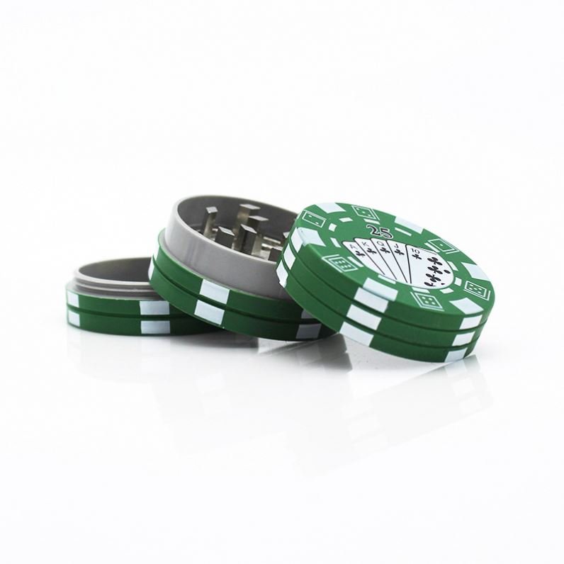 3 Layers Poker Chip Style Herb Herbal Tobacco Grinder cigarette Grinders Smoking Pipe Accessories