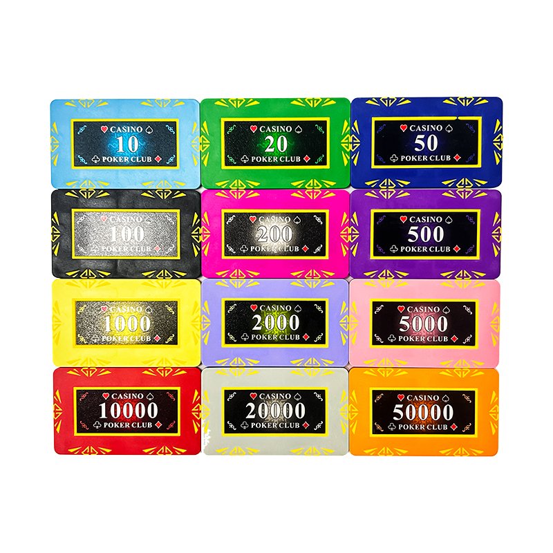 Rectangular Clay Poker Chips Square Casino Game Token Coin Professional Gambling Chips