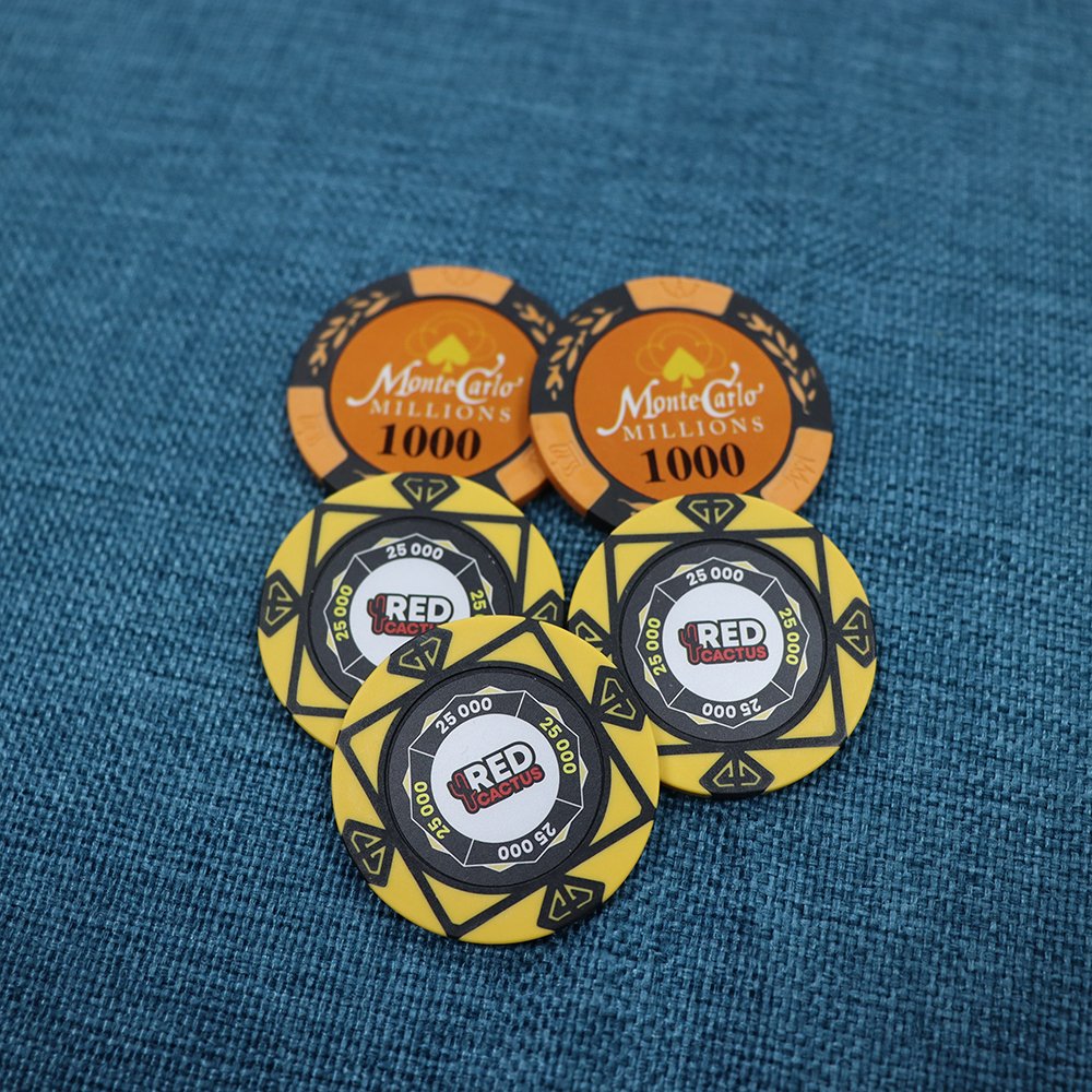 Custom Casino Chips Logo 12g Ceramic Poker Chips 2 Playing Cards With Aluminum Box