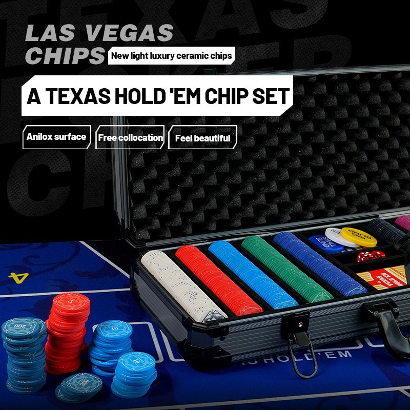 New Arrival Professional 10g Ceramic Poker Chip Set 500pcs Custom-designed with 39mm Diameter Thickened aluminum Material