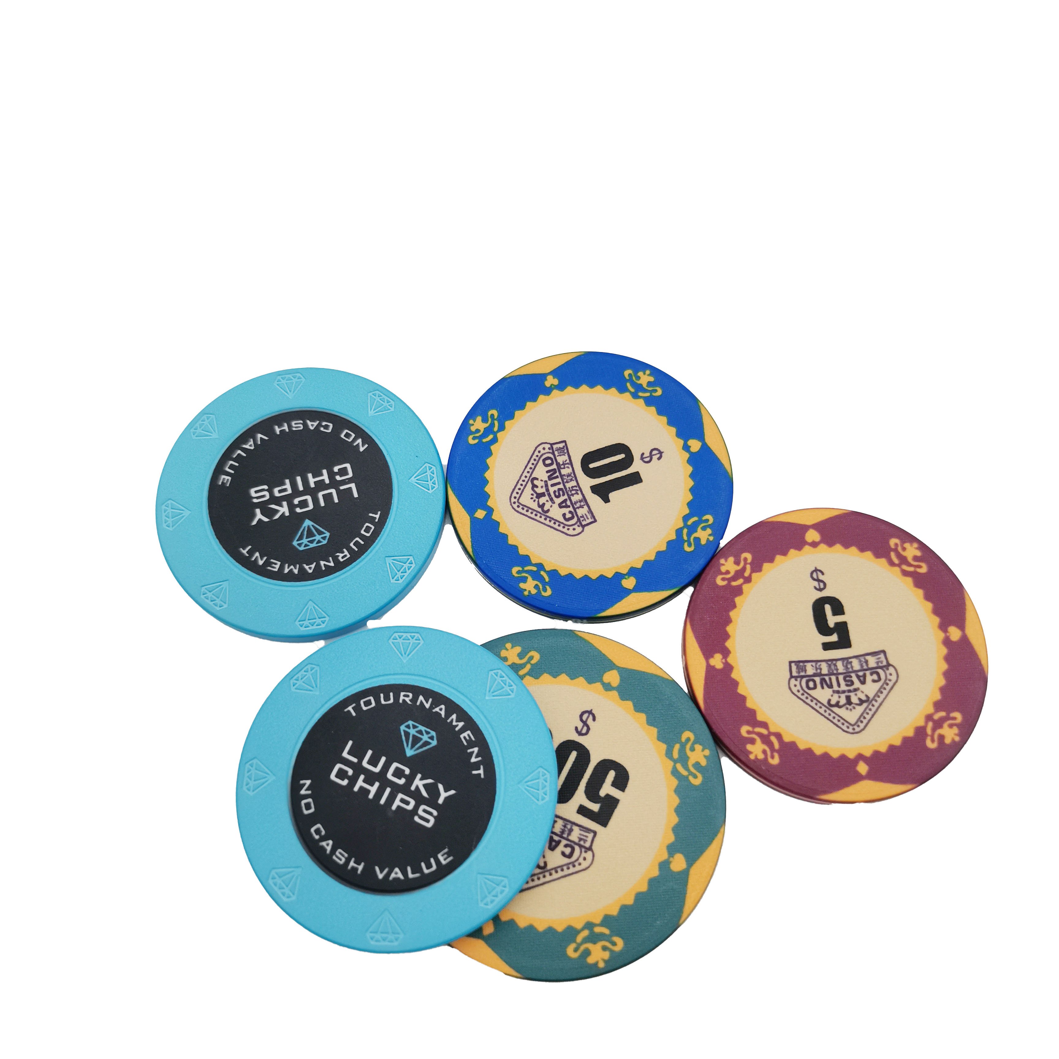 Free Sample Premium Custom Ultimate Heavy Weight 14g Monte Carlo Clay 10g Casino Poker Chips