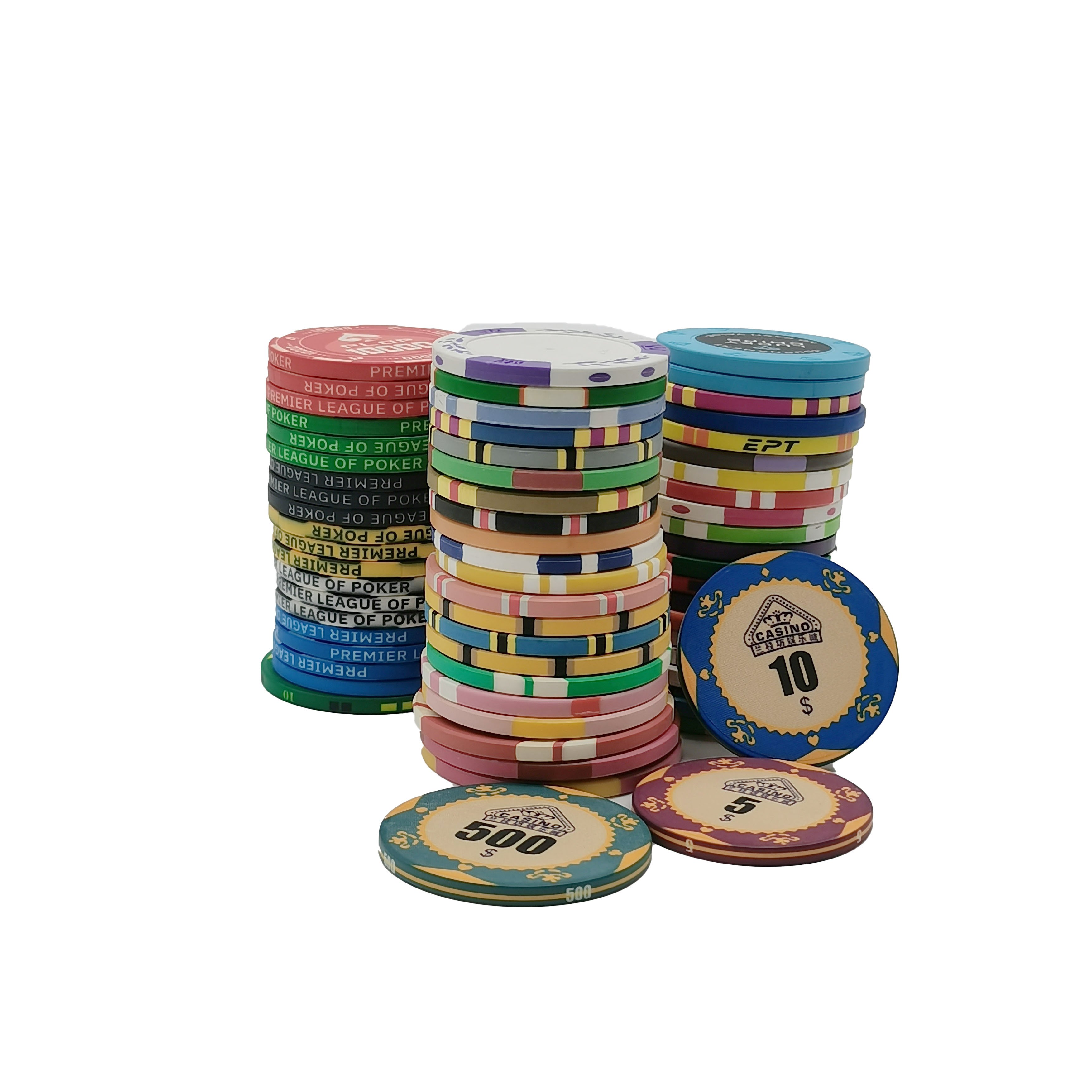 Free Sample Premium Custom Ultimate Heavy Weight 14g Monte Carlo Clay 10g Casino Poker Chips