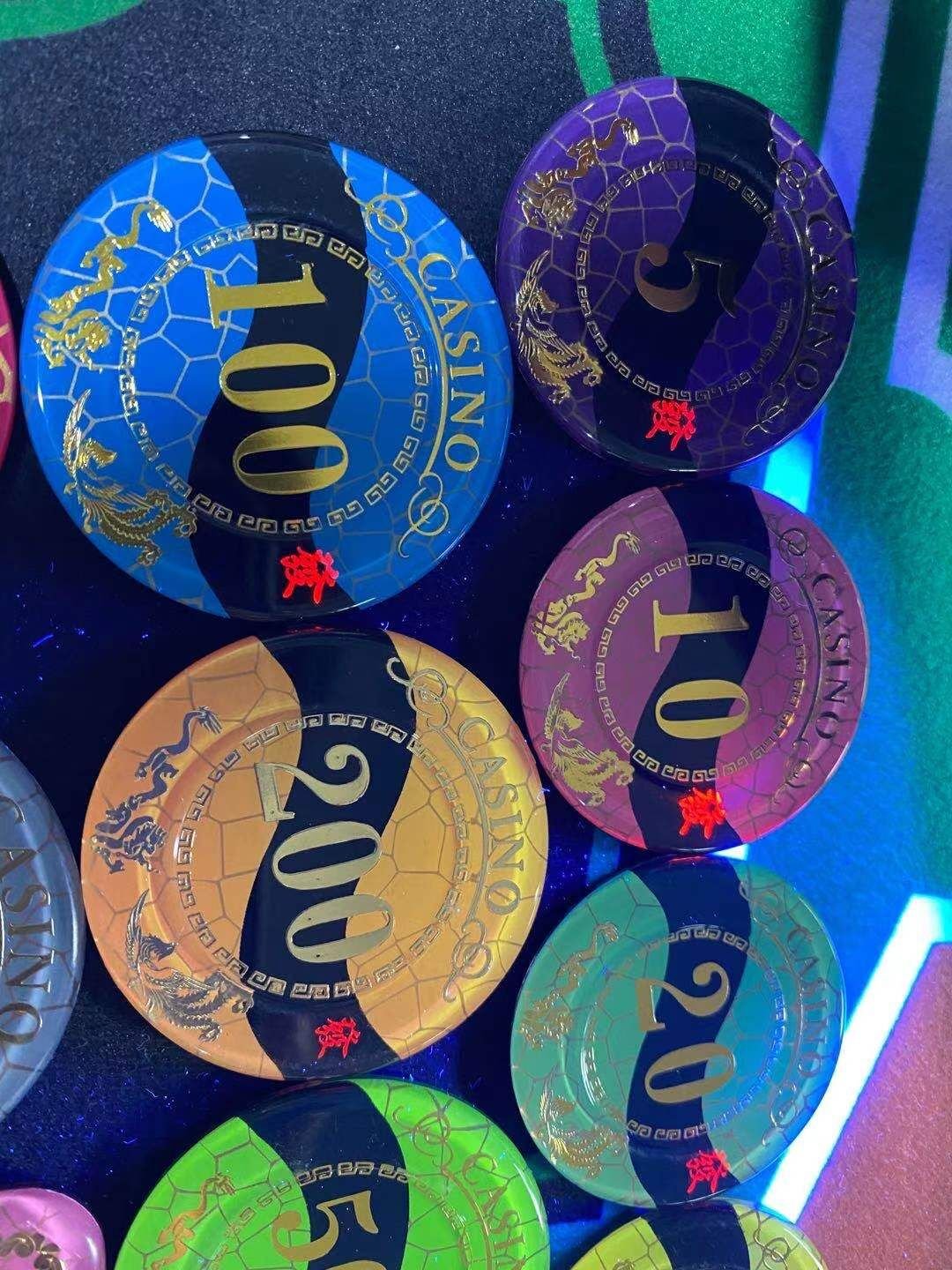 acrylic poker chip with RFID