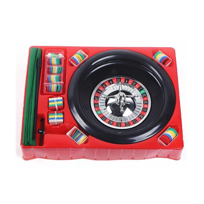10.6 Inch Russian Roulette Toy Board Game Casino Turntable Poker Chip Dice Roulette Game