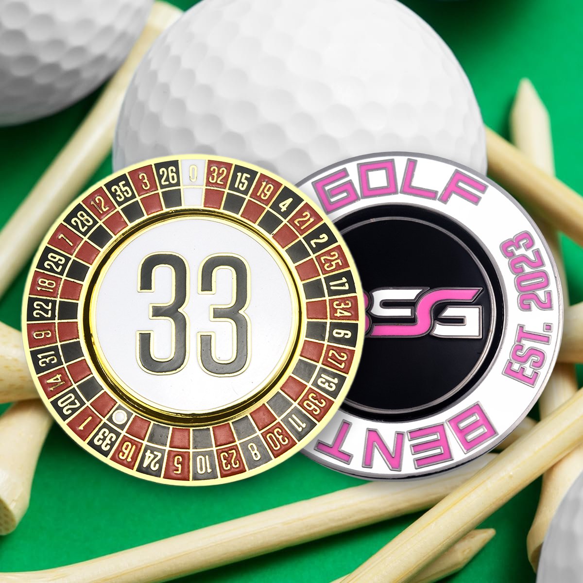 Wholesale Custom Logo Design Luxury Blank Sublimation Hat Clip Metal Coin Golf Divot Repair Tool Magnetic Golf Ball Marker