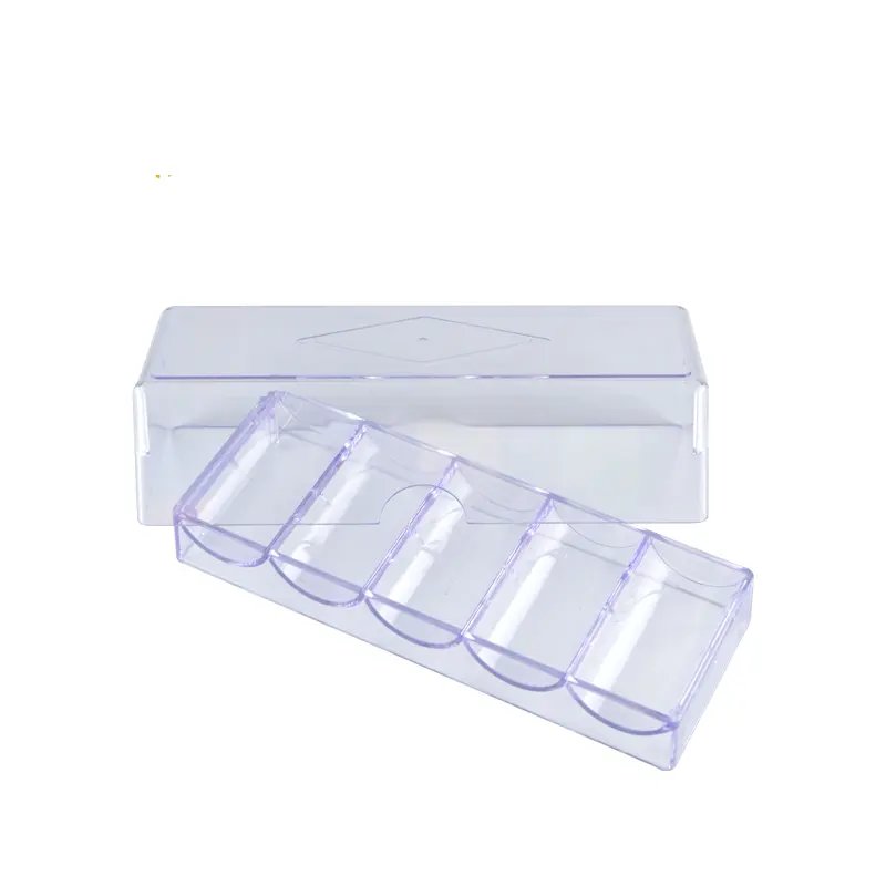 High Quality Customized Casino Capacity Suitcase Tray Poker Container Manufacturer Box 100/200pcs Acrylic Poker Chips Case