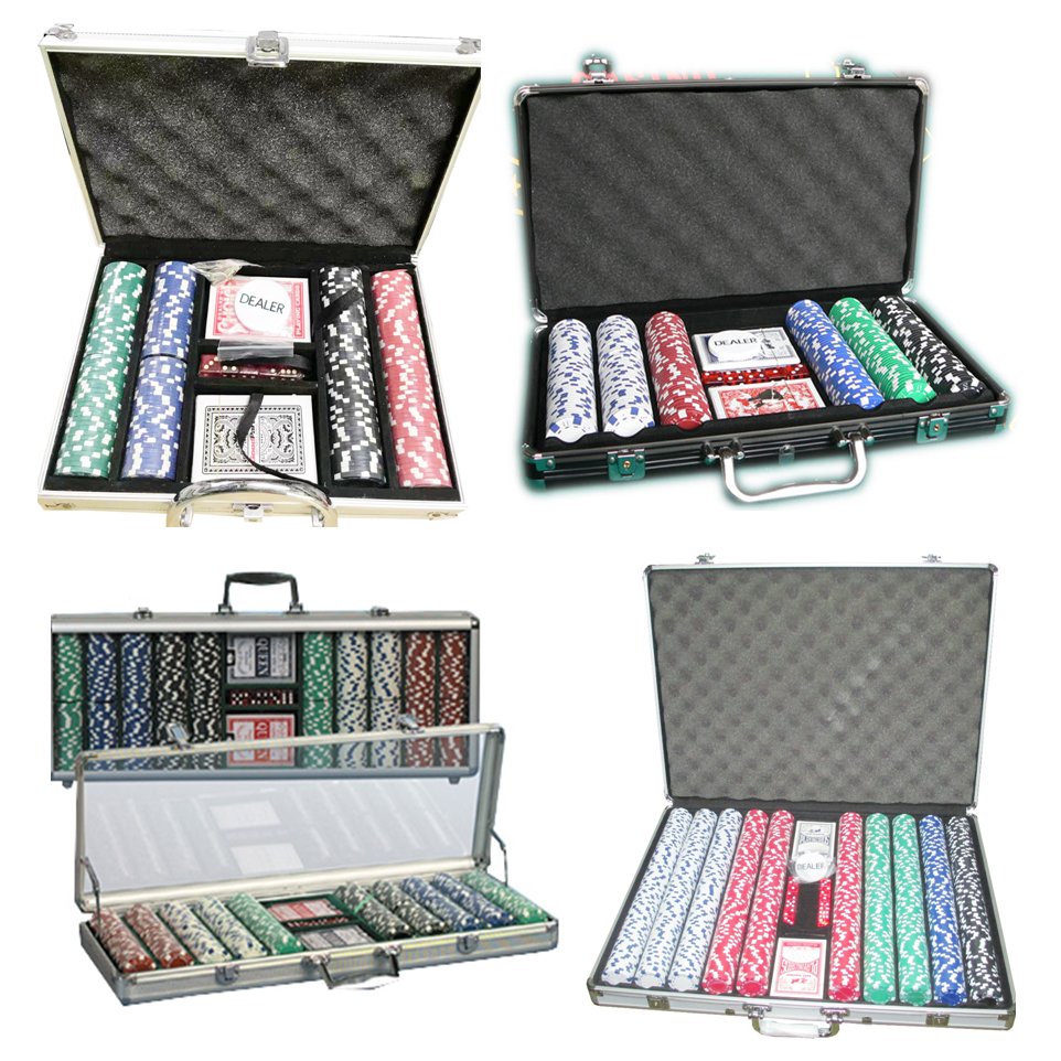 100-100 Ships Poker Set Aluminum Chip Set For Game Casino Poker Set Abs Clay Chips With Aluminum Suitcase