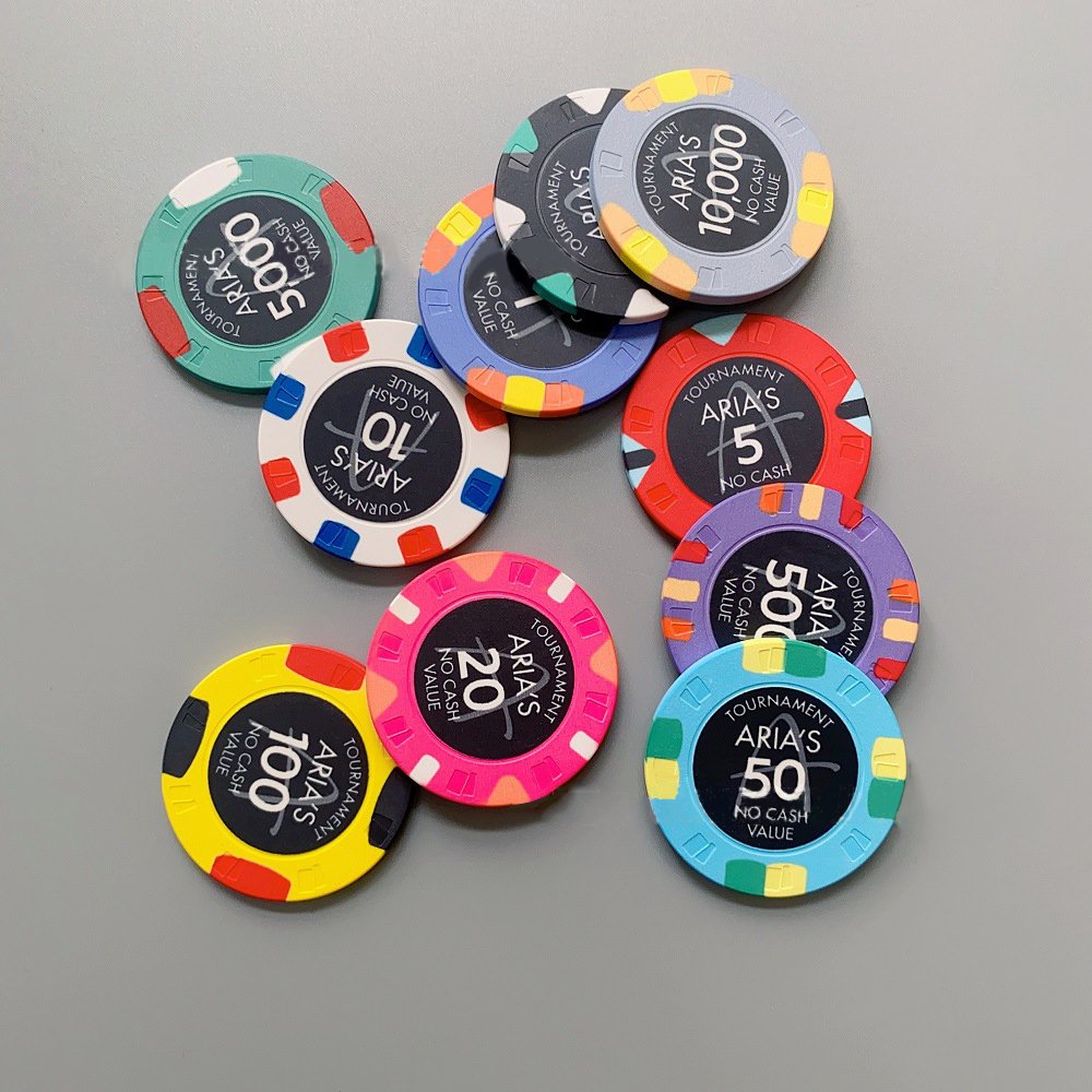 Ceramics Texas Poker Chips Round Chips Concave Convex Multicolor Customization Board Game
