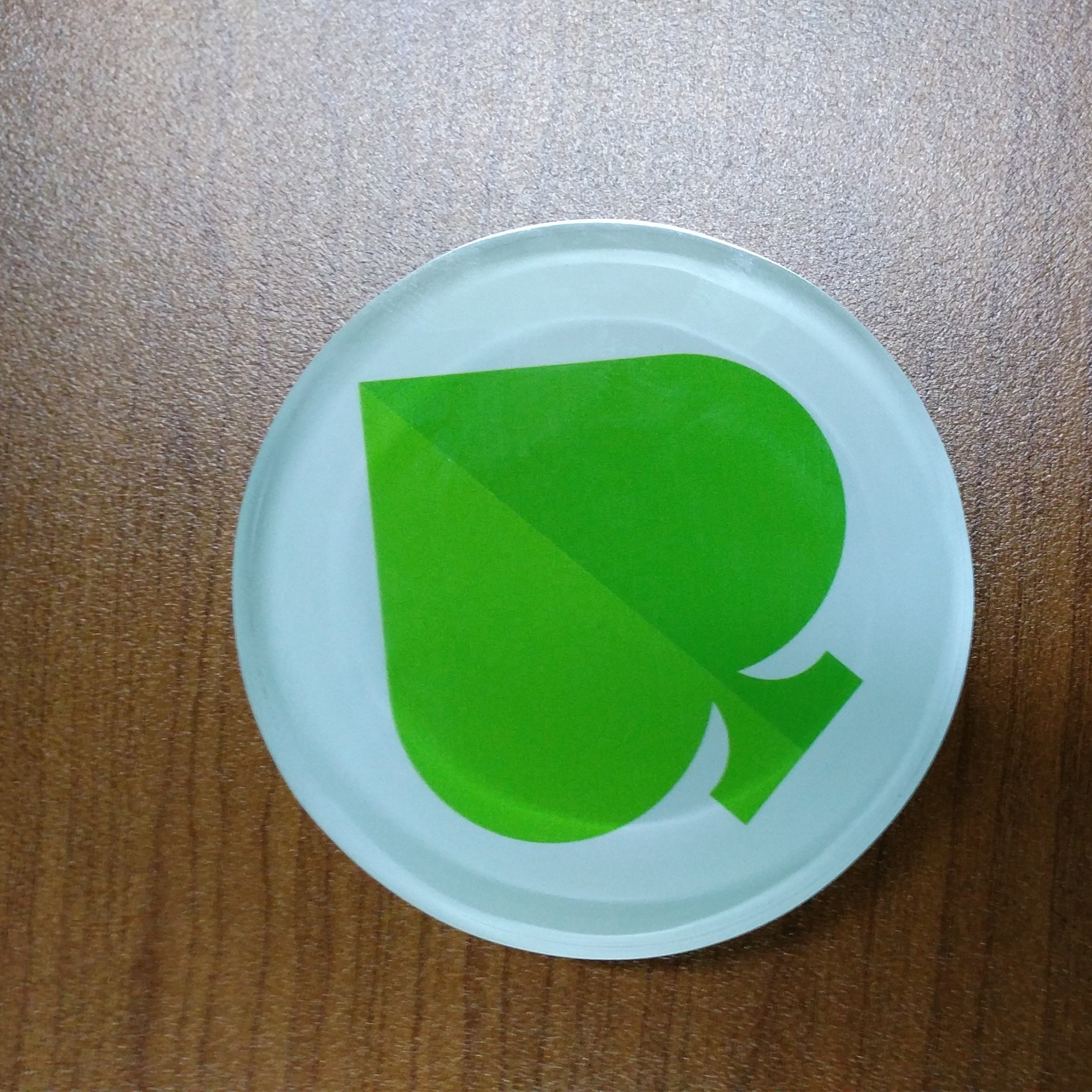 High quality transparent acrylic poker dealer button insert your design