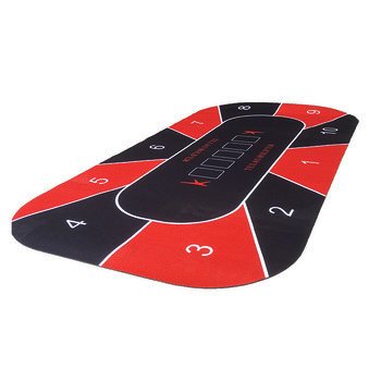 hot sale custom logo printing oval shape anti slip rubber Poker Mat casino table chip mat