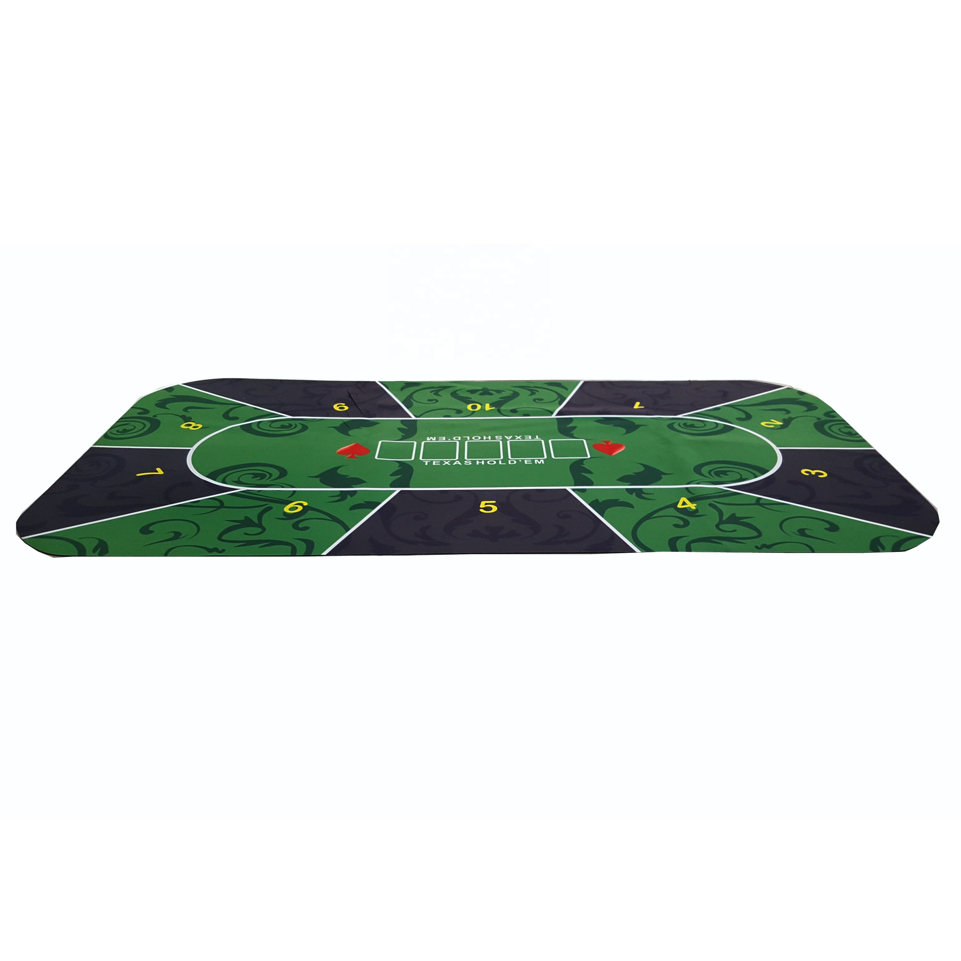 hot sale custom logo printing oval shape anti slip rubber Poker Mat casino table chip mat