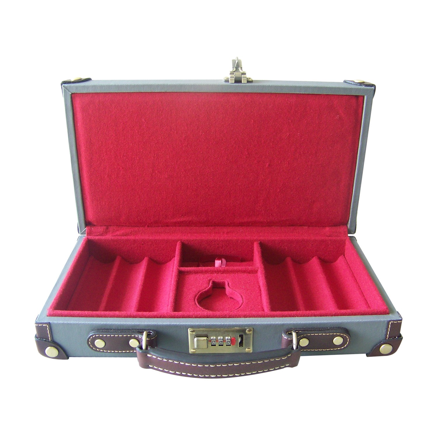 2020 custom leather poker chip case Leather case with with Playing Cards, Chips, and Poker Dices