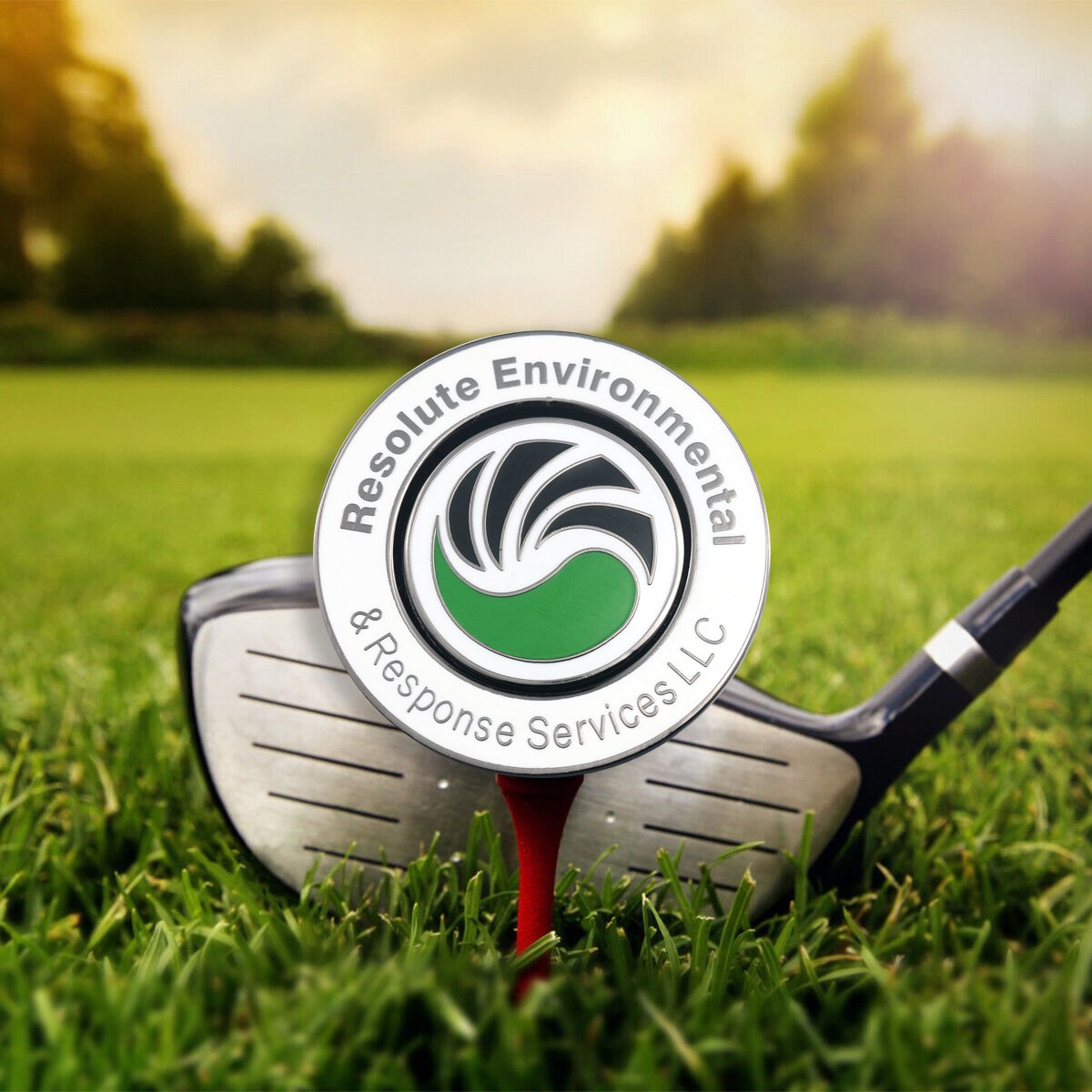 Golf Tag Challenge Coin Magnet Ball Marker Metal Ball Coins Mark Custom Metal Golf Tag and Iron Opp Bag Customized 25.4mm Dia
