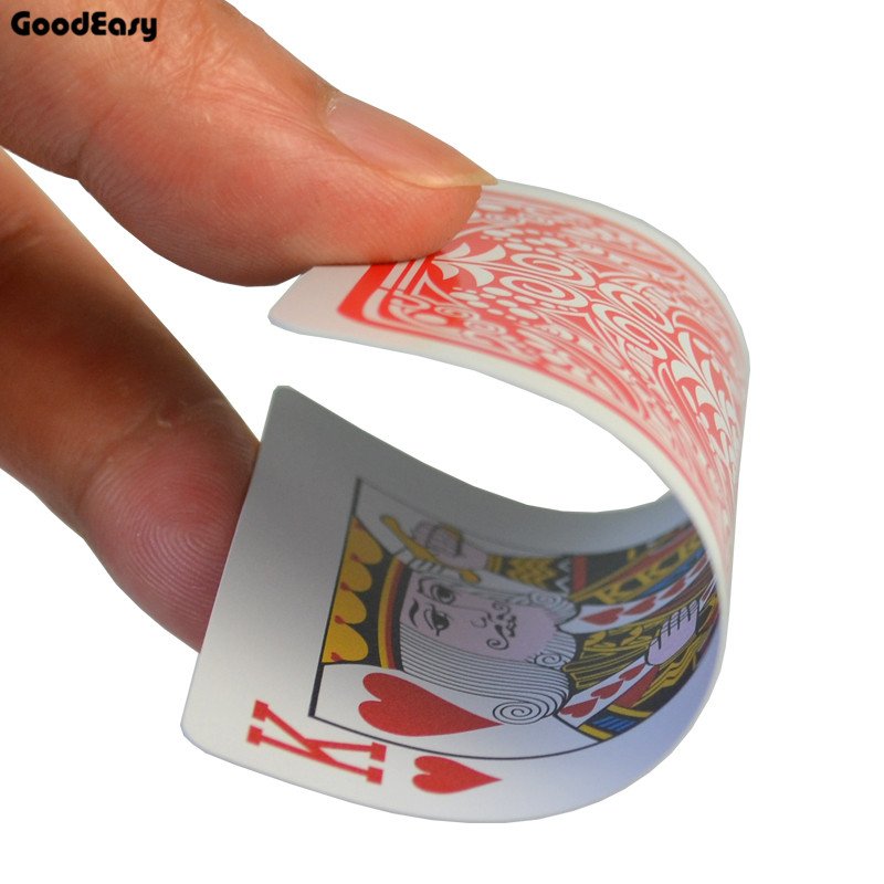 New high quality 100% PVC waterproof material playing card poker black jack custom printed poker chips and playing cards